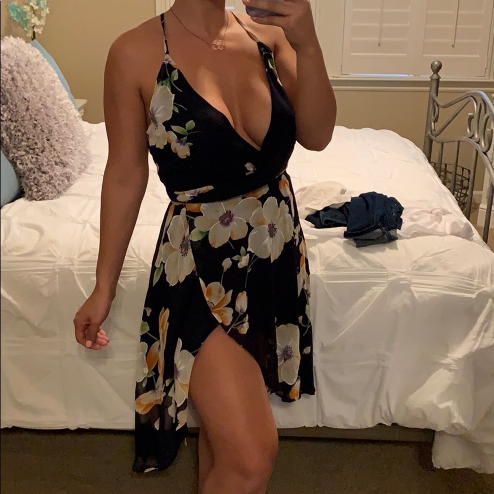 Floral wrap dress